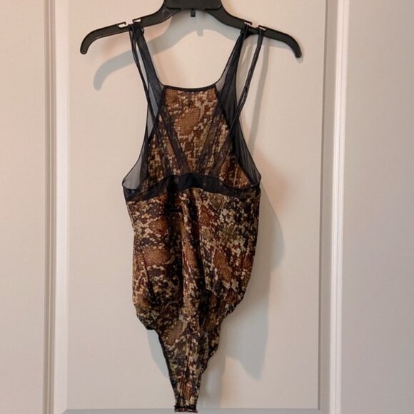 NWT Free People Night Out Snakeskin Bodysuit - Picture 3 of 6